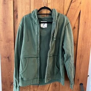 J. Crew Green Hooded Sweatshirt Casual Style